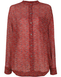 rote bedruckte Bluse von Etoile Isabel Marant