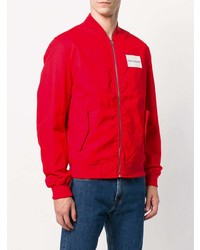 rote bedruckte Bomberjacke von Calvin Klein Jeans