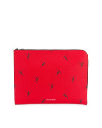 rote bedruckte Clutch Handtasche von Alexander McQueen