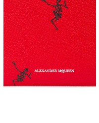 rote bedruckte Clutch Handtasche von Alexander McQueen