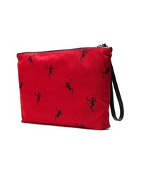 rote bedruckte Clutch Handtasche von Alexander McQueen