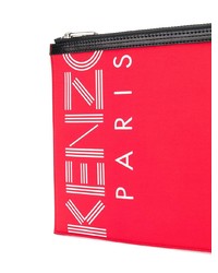 rote bedruckte Clutch Handtasche von Kenzo