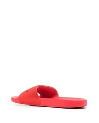 rote bedruckte Gummi Sandalen von Calvin Klein Jeans
