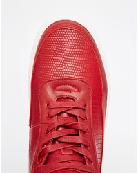 rote bedruckte hohe Sneakers von Criminal Damage