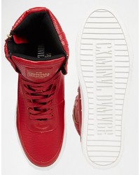 rote bedruckte hohe Sneakers von Criminal Damage