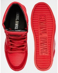 rote bedruckte hohe Sneakers von Criminal Damage