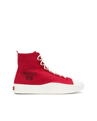 rote bedruckte hohe Sneakers von Y-3