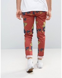 rote bedruckte Hose von Asos