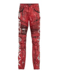 rote bedruckte Jeans von Cipo & Baxx