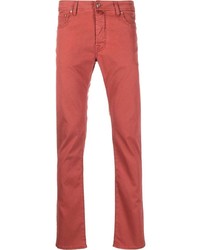 rote bedruckte Jeans von Jacob Cohen