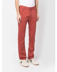 rote bedruckte Jeans von Jacob Cohen