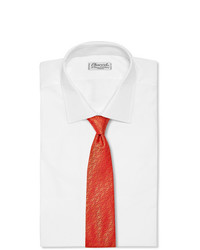 rote bedruckte Krawatte von Charvet