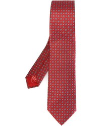 rote bedruckte Krawatte von Brioni