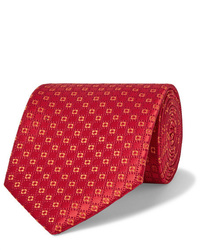 rote bedruckte Krawatte von Charvet