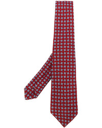 rote bedruckte Krawatte von Kiton