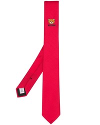 rote bedruckte Krawatte von Moschino