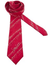 rote bedruckte Krawatte von Pierre Cardin