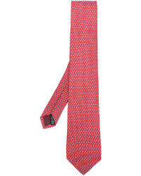 rote bedruckte Krawatte von Salvatore Ferragamo