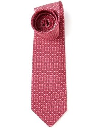 rote bedruckte Krawatte von Salvatore Ferragamo