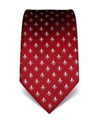 rote bedruckte Krawatte von Vincenzo Boretti
