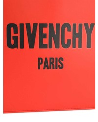 rote bedruckte Leder Clutch Handtasche von Givenchy
