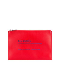 rote bedruckte Leder Clutch von Givenchy