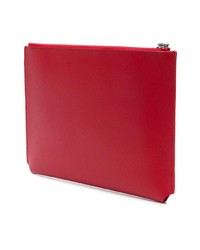 rote bedruckte Leder Clutch von Kenzo