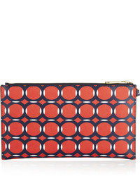 rote bedruckte Leder Clutch von MICHAEL Michael Kors