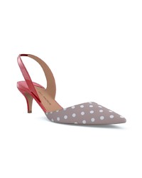 rote bedruckte Leder Pumps von Paul Andrew