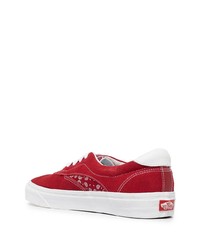 rote bedruckte niedrige Sneakers von Vans