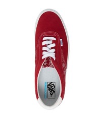 rote bedruckte niedrige Sneakers von Vans