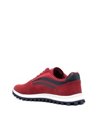 rote bedruckte niedrige Sneakers von PS Paul Smith