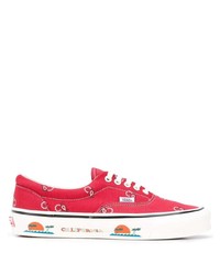 rote bedruckte niedrige Sneakers von Vans