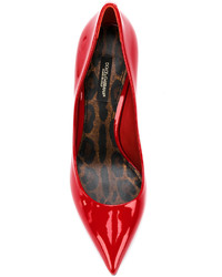 rote bedruckte Pumps von Dolce & Gabbana