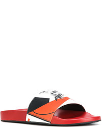 rote bedruckte Sandalen von Versace