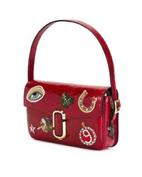 rote bedruckte Satchel-Tasche aus Leder von Marc Jacobs