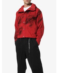 rote bedruckte Shirtjacke von 424