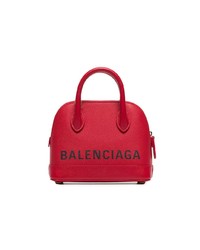 rote bedruckte Shopper Tasche aus Leder von Balenciaga