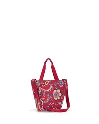 rote bedruckte Shopper Tasche aus Leder von Reisenthel