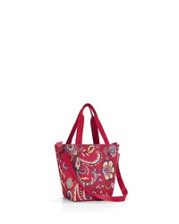 rote bedruckte Shopper Tasche aus Leder von Reisenthel