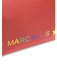 rote bedruckte Shopper Tasche aus Leder von Marc Ellis