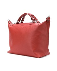 rote bedruckte Shopper Tasche aus Leder von Marc Ellis