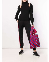 rote bedruckte Shopper Tasche aus Segeltuch von Alexander Wang