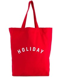 rote bedruckte Shopper Tasche von Holiday