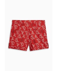 rote bedruckte Shorts von NEXT