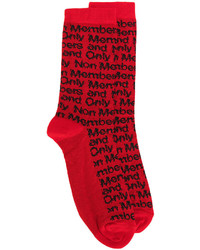 rote bedruckte Socken von Stella McCartney