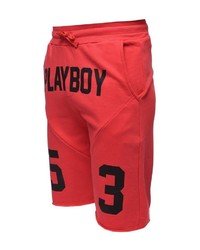 rote bedruckte Sportshorts von Playboy