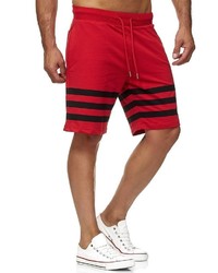 rote bedruckte Sportshorts von Redbridge