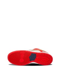 rote bedruckte Wildleder niedrige Sneakers von Nike