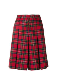 rote Bermuda-Shorts mit Schottenmuster von R13